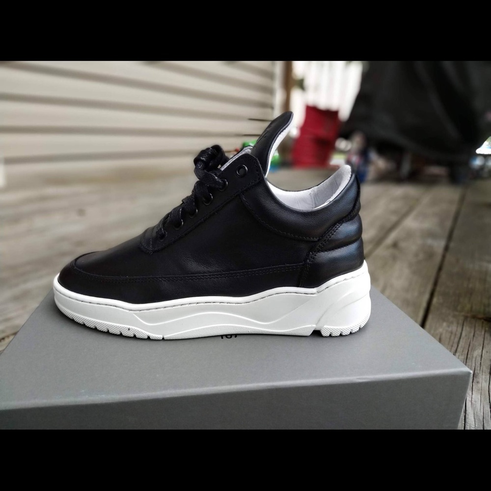 Filling Pieces Black and White Sneakers